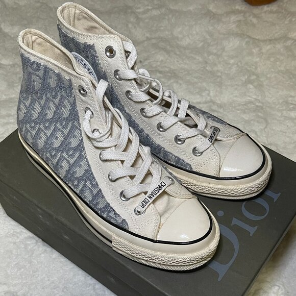 Dior x Converse chuck Taylor high top sneakers SZ 38 - Picture 1 of 6